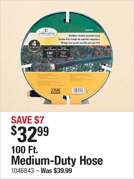 100 Ft. Medium-Duty Hose